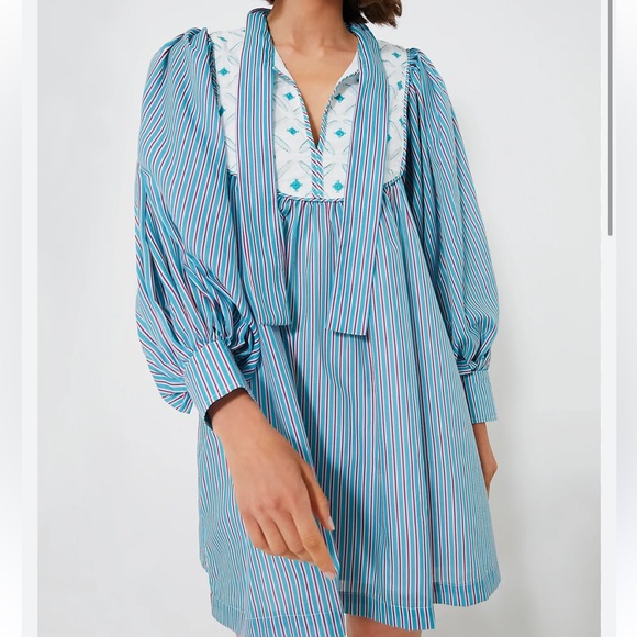Tuckernuck Dresses & Skirts - Tuckernuck Pomander Place Striped Bohemian Cottagecore Mini Dress